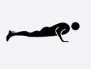 Fitness icon – man doing a push-up